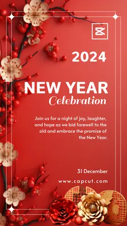 New Year Celebration Minimalist Instagram Story