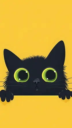 Papier peint affiche créative chat mignon