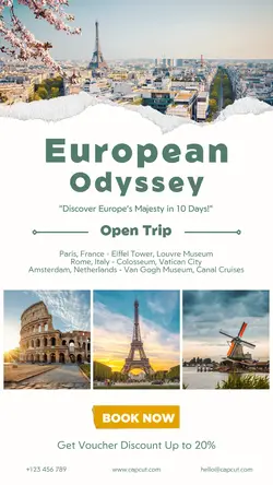 Travel Europe Package Promotion Instagram Story