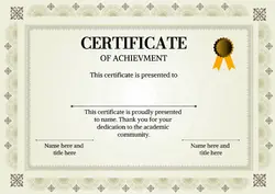 not marketing simple and luxurious style certificate