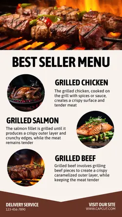 Best Seller Menu Template Instagram Story