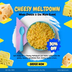 Food n Brevery Cheesy Meltdown Instagram post