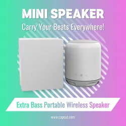 Electronic Mini Speaker Product Display
