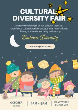 Non-Marketing Campus Event Poster Blu Illustration