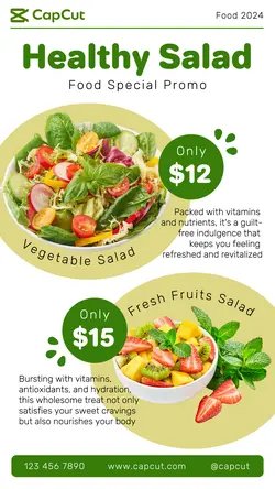 Healthy Salad Display Instagram Story