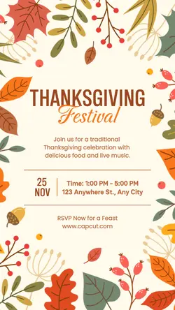 Thanksgiving Festival Instagram Story