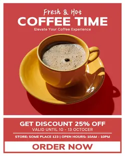 fresh and hot coffee instagram post