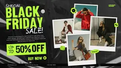 Black Friday Fashion Sale Promotion Banner