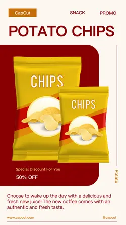 Snack Product Promotion Illustration Tiktok Post