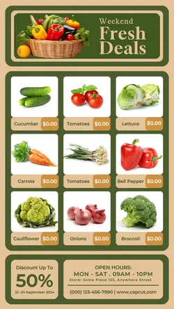 weekend fresh deals instagram story