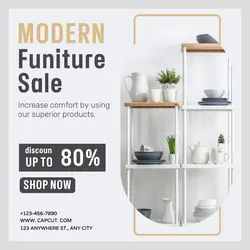 Minimalis flat design Business Kitchen set Instagram post