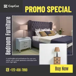 Special promo for simple style bedroom furniture in gray