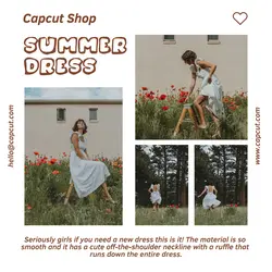 Fashion Summer Dress Product Instagram Post