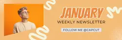 Non-marketing Email Header, January weekly newsletter