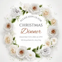 Non-marketing Christmas Dinner Invitation