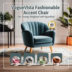 E-commerce Household VogueVista Fashionable Accent Chair Product Display