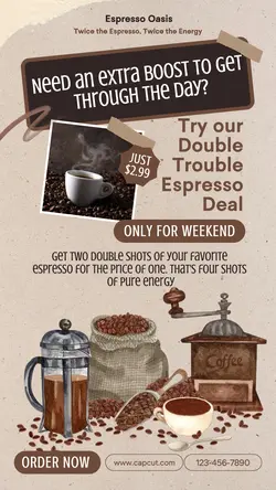 Cafe Weekend Offer Instagram Story