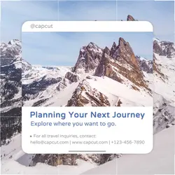 Tourism promotion snow mountain nature information