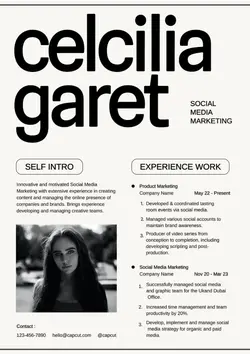 Non-Marketing Resume White Minimalist