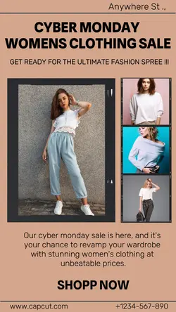cyber monday womens clothing sale instagram story