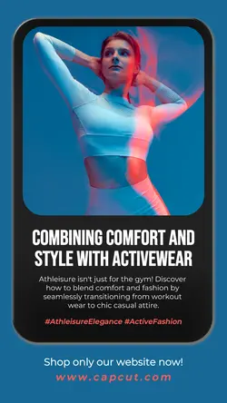 Blue and Black Modern Sportwear Instagram Story