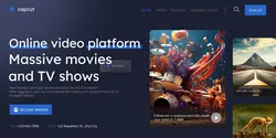 Entertainment Online video platform Display Dark