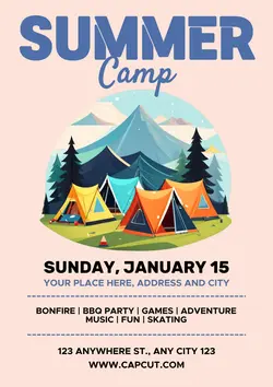 Non-Marketing Campus Poster Summer Camp