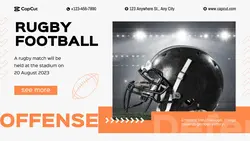 Sports fitness rugby Event promot minimalist