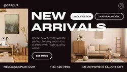 Household Wood Furniture Product Display Twitter Post