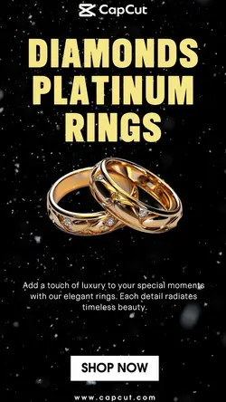 fashion industry diamonds platinum rings display