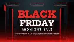 Black Friday Midnight Sale Illustration Twitter Post