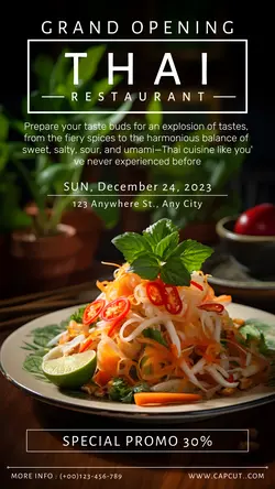 Food Thai Restaurant Promotion Instagram Story