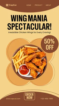 Food Chicken Wings Promotion Instagram Story