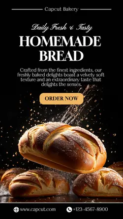 Food and Beverages Homemade Bread Instagram Story