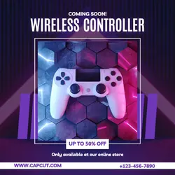 Game Controller Promotion Instagram Post
