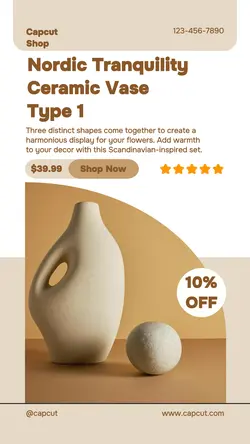 Furniture Flower Vas Type One Promotion Instagram Story