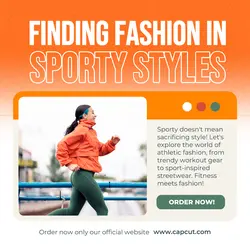 Orange Modern Sportwear Instagram Post