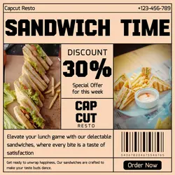 Sandwich Time Special Offer Instagram Post
