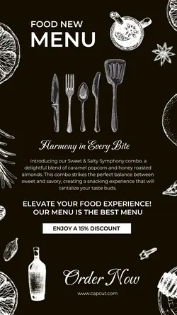 Food New Menu Combo Instagram Story