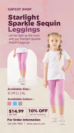 Fashion Industry Kid's Leggings Promotion Instagram Story