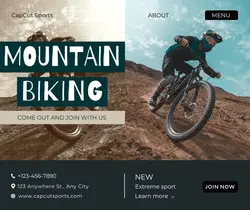 Mountain Biking Sport Facebook Post