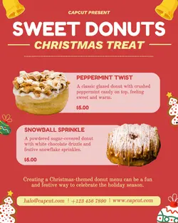 Food Sweet Donuts Christmas Treat