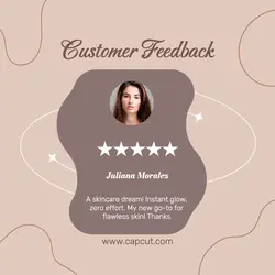 Skincare Customer Feedback Instagram Post