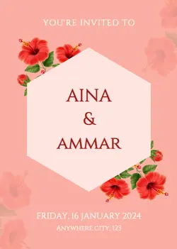 Non-Marketing Wedding Invitation