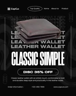 Leather Wallet Instagram Portrait