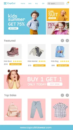 Kids Fashion Promotion Page
