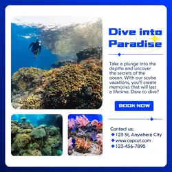 Scuba Diving Travel Industry Promotion Instagram Post