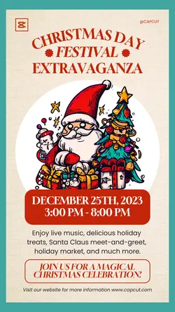 White Christmas Day Festival Instagram Story
