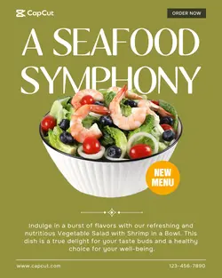 Food Seafood Product Display Instagram Post New Menu With Green Background
