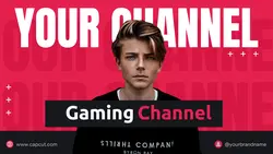 Gamer Twitch Banner Modern Pink
